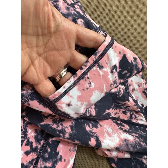 Sweaty Betty Leggings Womens Sz Small Pink Navy Power Size Two Pockets 7/8 High - Picture 4 of 11